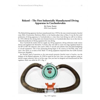 REKORD – The First Industrially Manufactured Diving Apparatus in Czechoslovakia